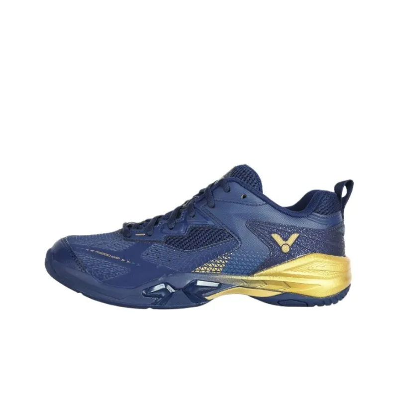 VICTOR Shock Absorbers With Abrasion Resistant And Slip Resistant Properties Low Top Badminton Shoes Unisex Blue-0