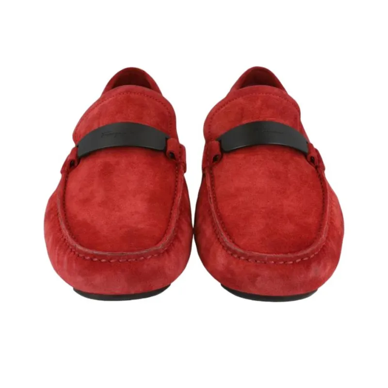 FERRAGAMO Switch Casual Shoes Men's Red-4