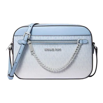 MICHAEL KORS Jet Set Coated Canvas Shoulder Bag, Crossbody Bag Tubas Unisex Sky Blue