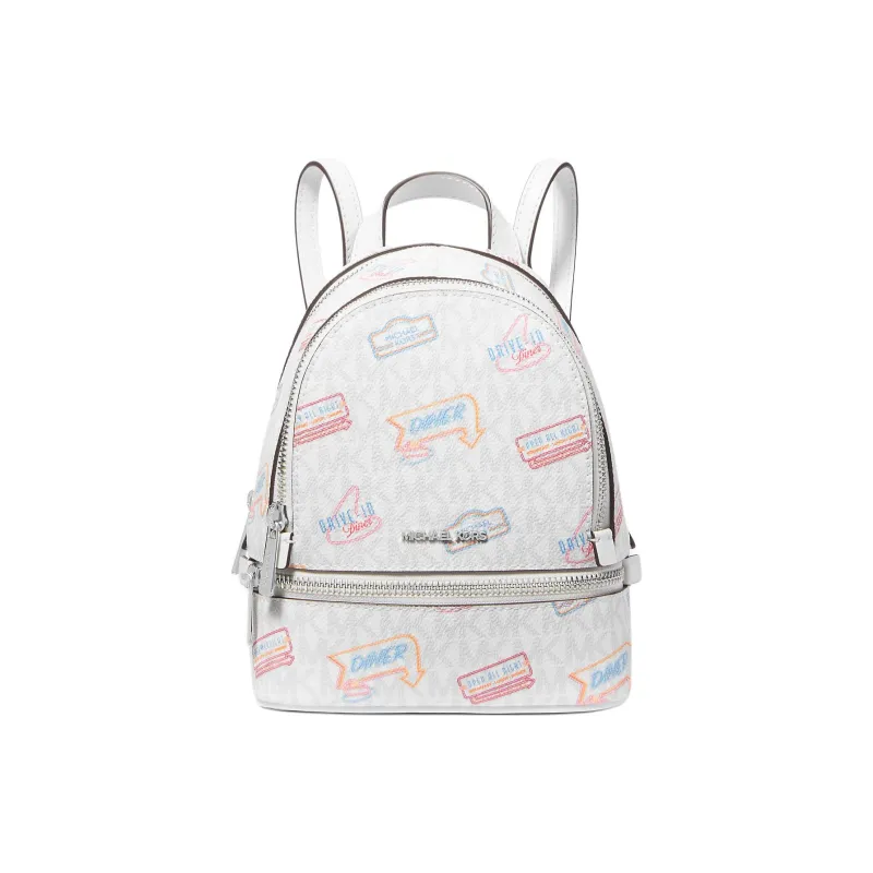 MICHAEL KORS Rhea Coated Canvas Backpack Extra Small Women's White-0