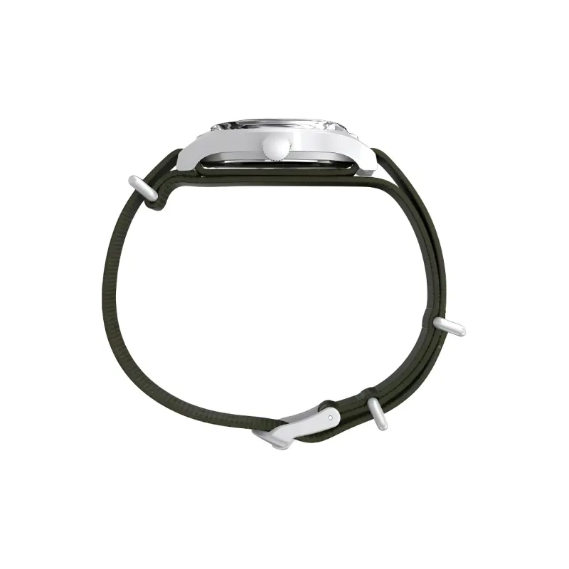 TIMEX Wrist Watch Manual Mechanical Movement Recycled Material Strap 36mm Black Dial Unisex-1