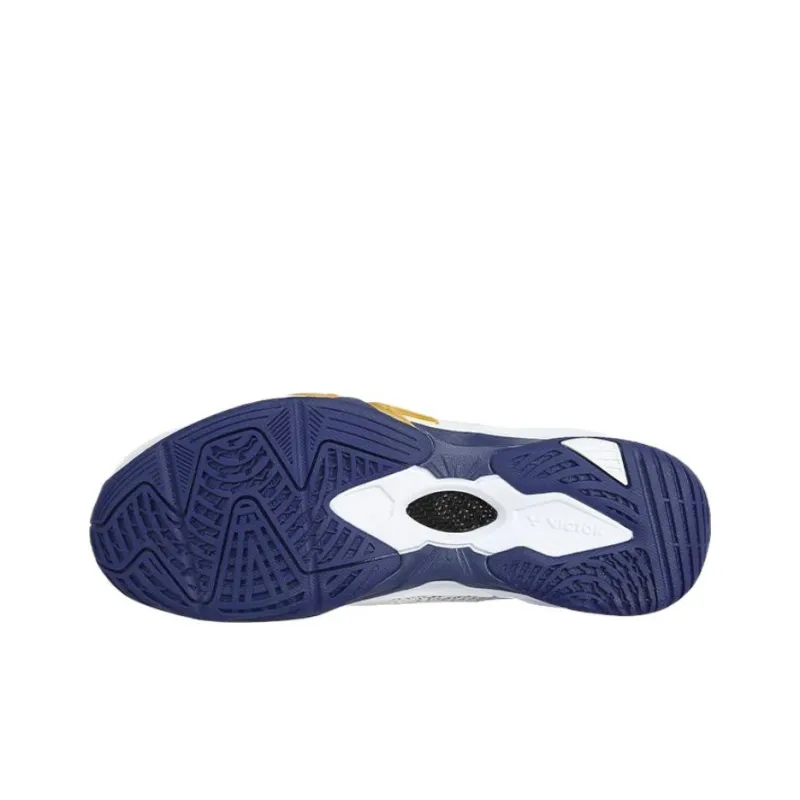 VICTOR Shock Absorbers With Slip Resistant Features Low Top Badminton Shoes Unisex White Blue-2