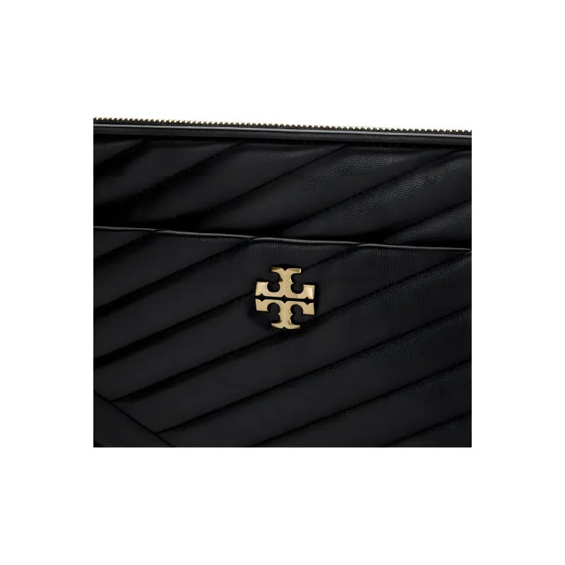 TORY BURCH Kira Sheepskin Clutch Regular Women's Black-4