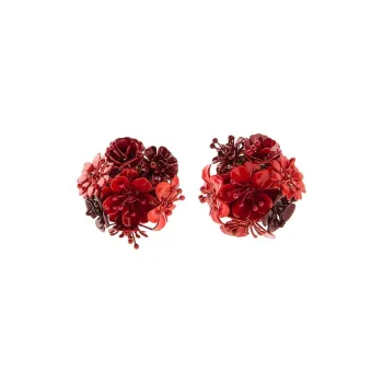 ZARA Resin Earrings Women's Red