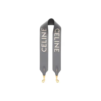CELINE Jacquard Wool Shoulder Strap Bag Strap Women's Gray/White