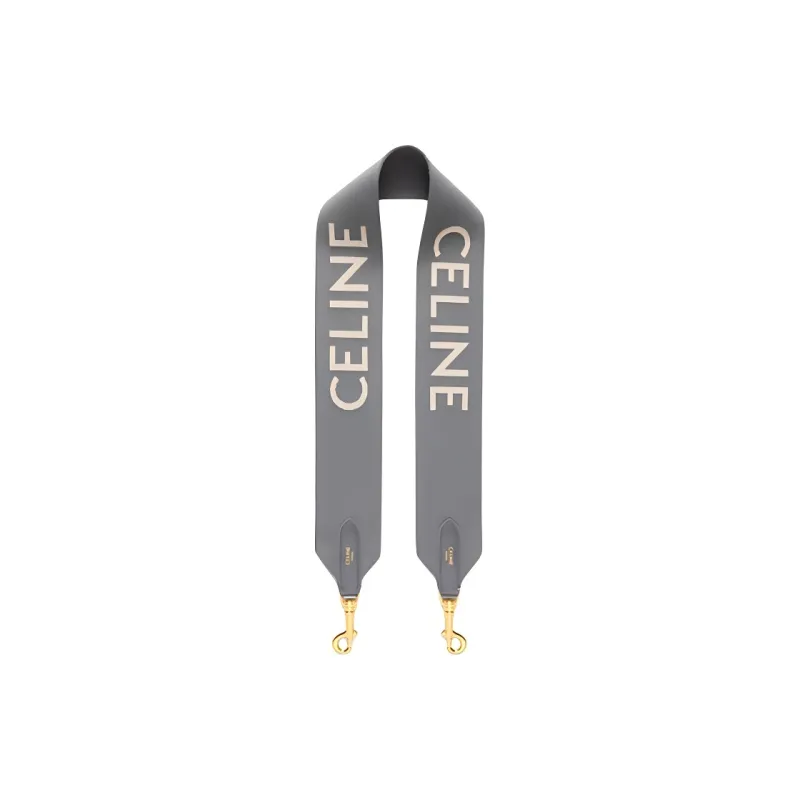 CELINE Jacquard Wool Shoulder Strap Bag Strap Women's Gray/White-0