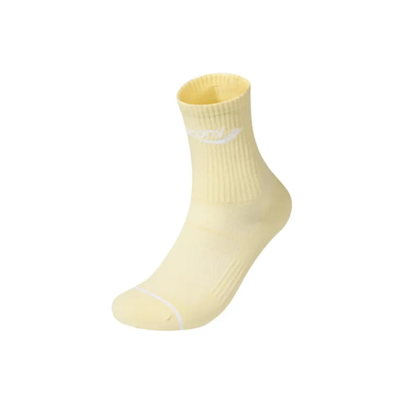 Saucony Mid Calf Socks Unisex 1 Pack Clear Yellow-1