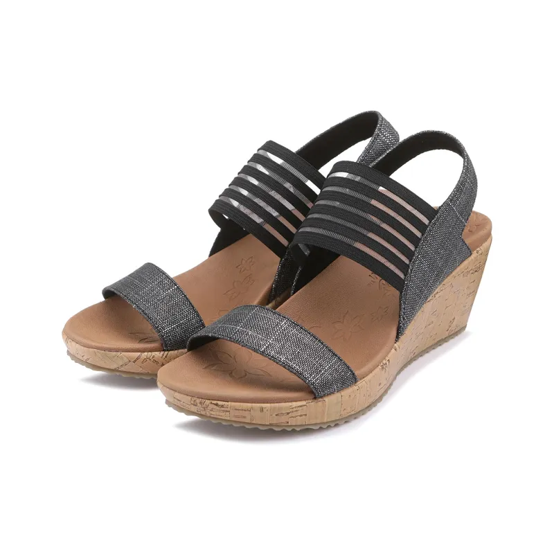 Skechers Beverlee One Strap Sandals Women's Black-1
