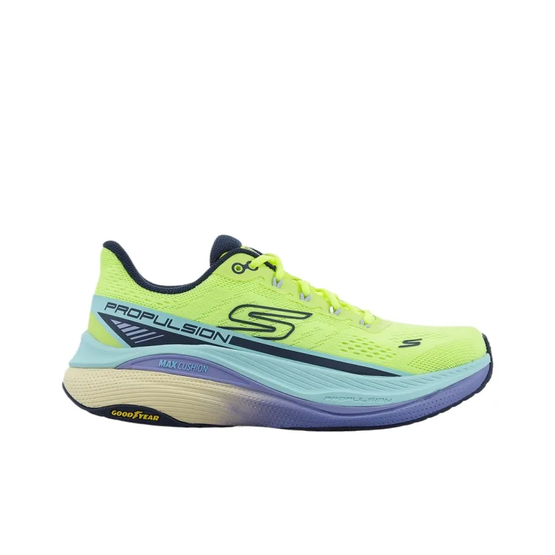 Skechers Max Cushioning Propulsion Low Top Running Shoes Women's Neon Green-1