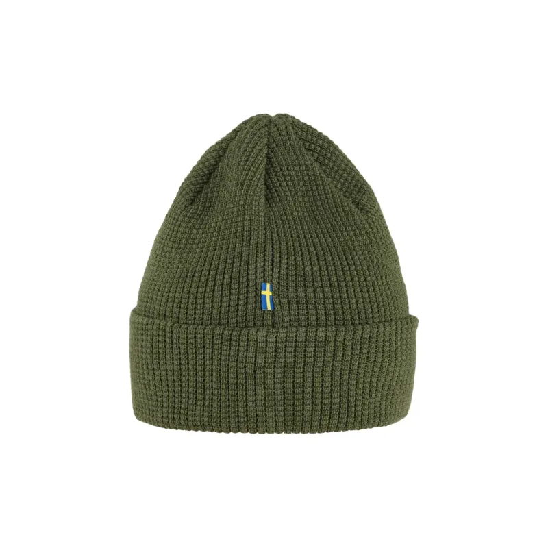 Fjallraven Recycled Polyester, Knitted Fabric Beanies Unisex Green-2