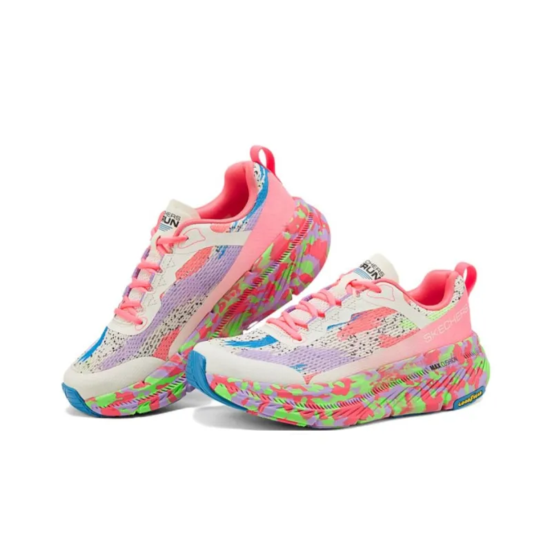 Skechers Women's GO Series Wear resistant And Lightweight Low Top Running Shoes Women's Pink Green-2