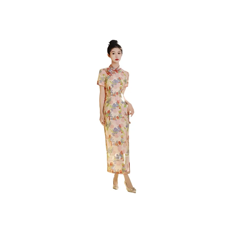 GUOZHEN Short Sleeved Dress Women's-0