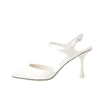 Jimmy Choo Pixie Slim Heel High Heels 8cm Women's White