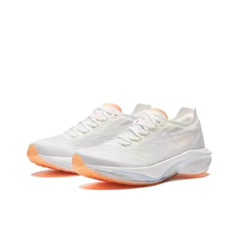 Anta Mach 4 Generation PRO Cushioning Slip Resistant Low Top Racing Running Shoes Women's Papyrus White-1