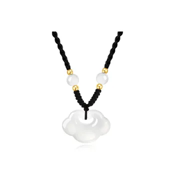 Fortune Gold Chalcedony Necklaces Unisex