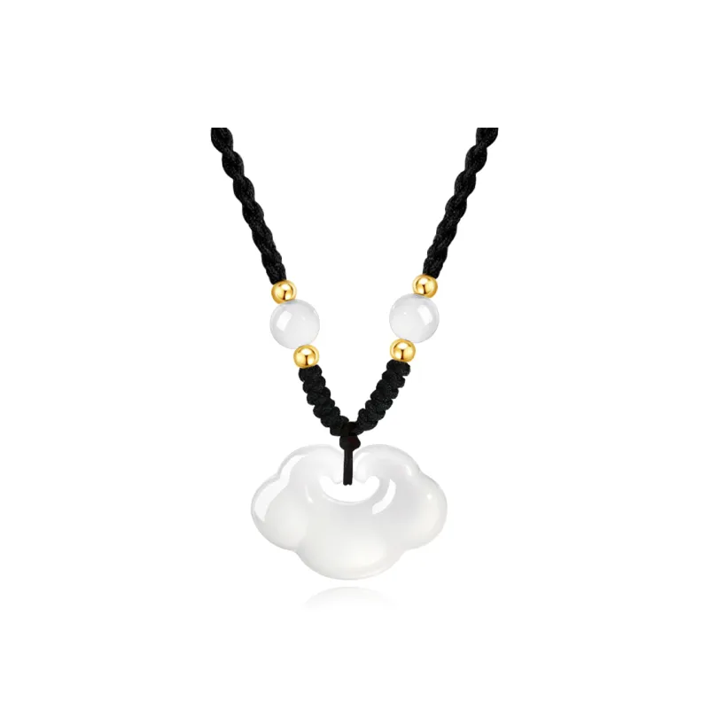 Fortune Gold Chalcedony Necklaces Unisex-0