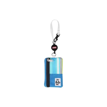 CHUMS Cotton Coin Purse, Card Holder Unisex Blue Stripes