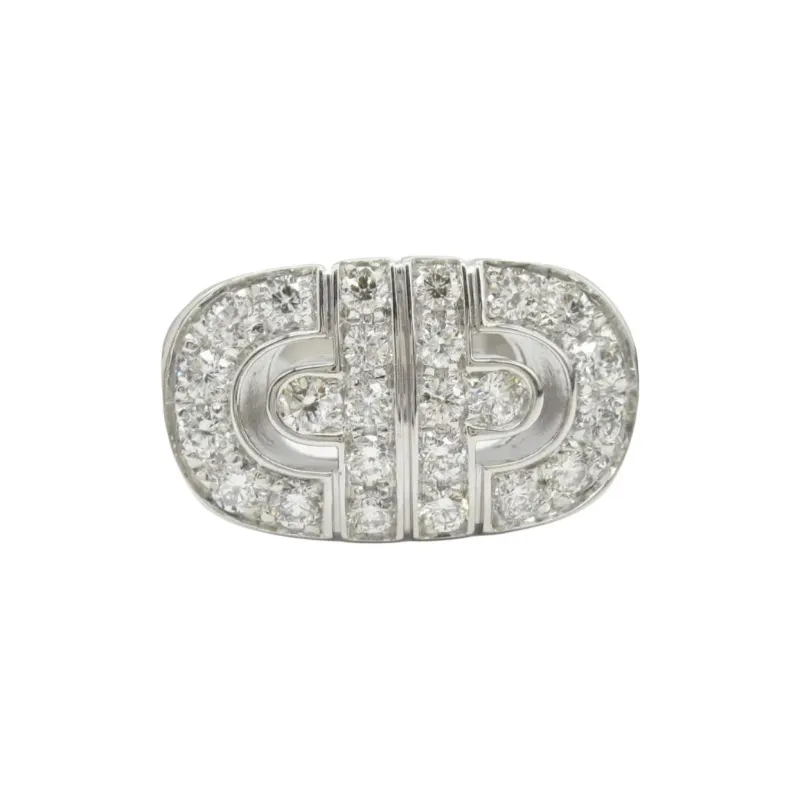 BVLGARI 18K White Gold, Diamond Rings Women's Silver-0
