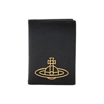 Vivienne Westwood Cow Leather Card Holder Women's Black
