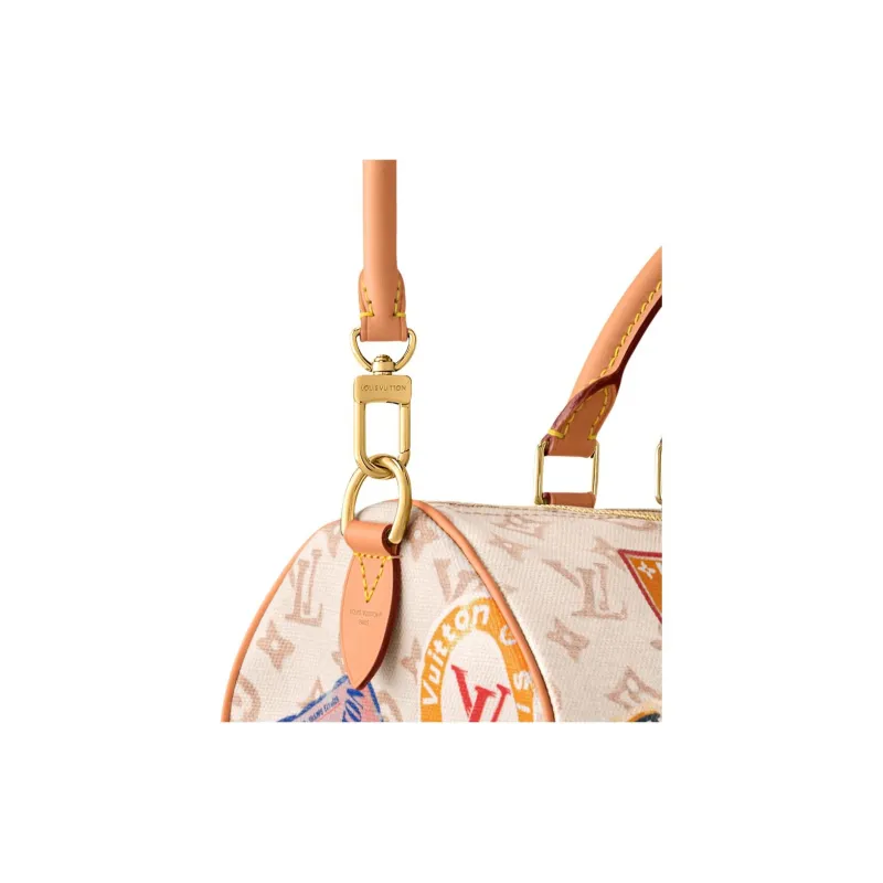 LOUIS VUITTON Speedy Soft 30 Monogram Dune Pink Multicolor-4