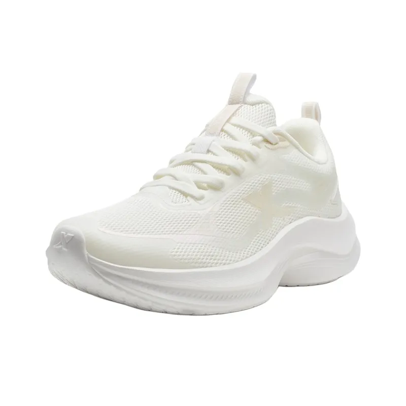 XTEP Feather Breathable Lightweight Rebound Low Top Casual City Commute Running Shoes Women's Sail White-1