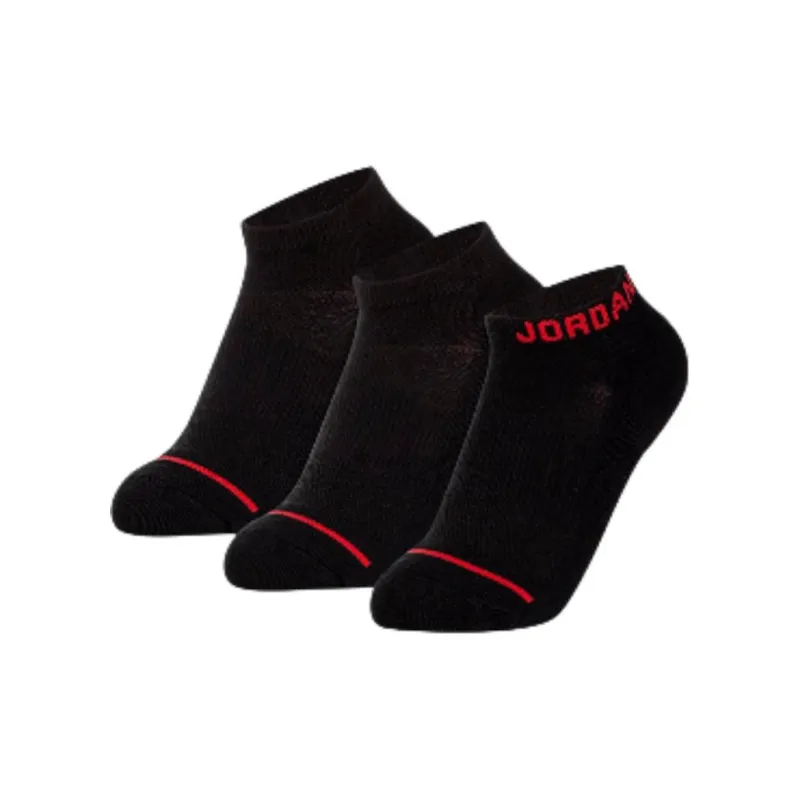 Jordan Ankle Socks Unisex 3 Pack Black-0