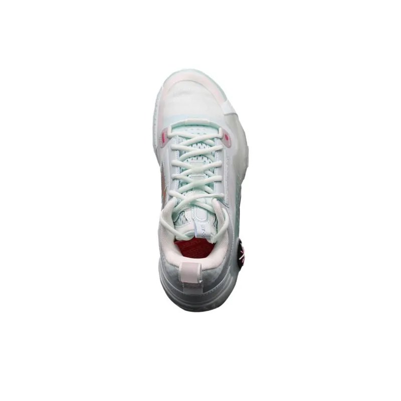 LiNing Abrasion Resistant Shock Absorbers Low Top Basketball Shoes Men's Blue Green-4