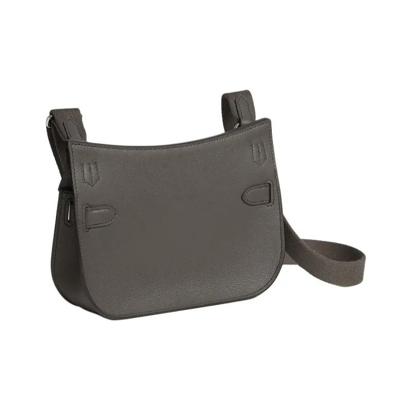 HERMES Jypsiere Evercolor Calfskin Shoulder Bag Mini Women's Rain Cloud Gray-2