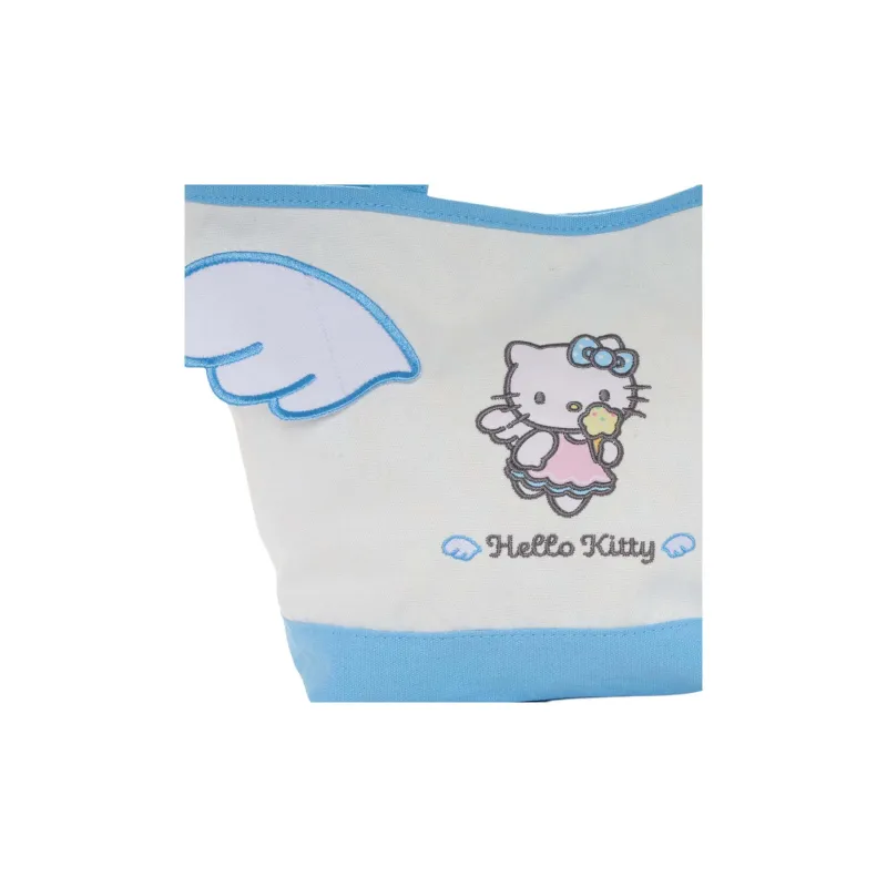 Sanrio Cotton Canvas Tote Bag, Shopping Bag, Shoulder Bag Women's Light Blue-4