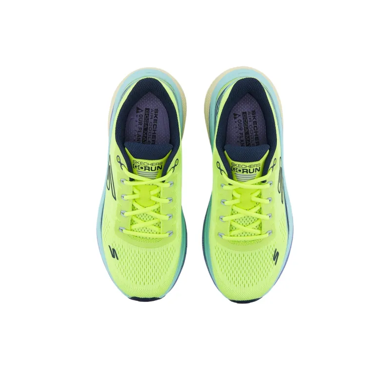 Skechers Max Cushioning Propulsion Low Top Running Shoes Women's Neon Green-4