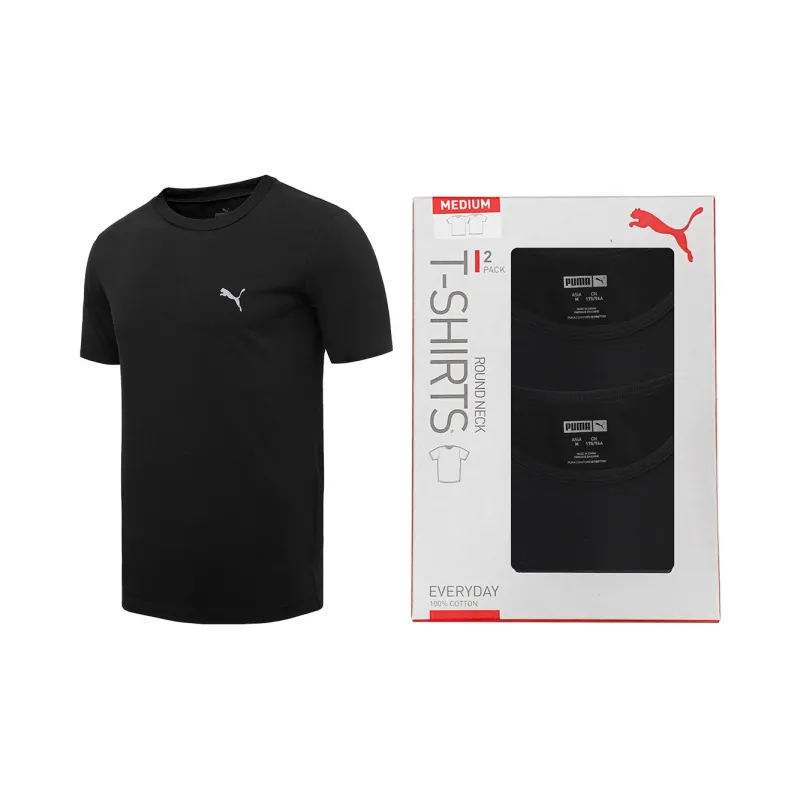 PUMA Undershirt Unisex 2 Pack Black-3