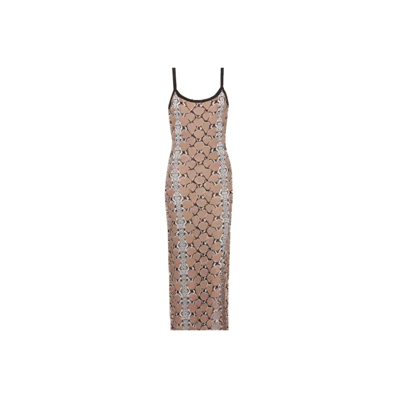 BALMAIN Long Strappy Knit Dress-3