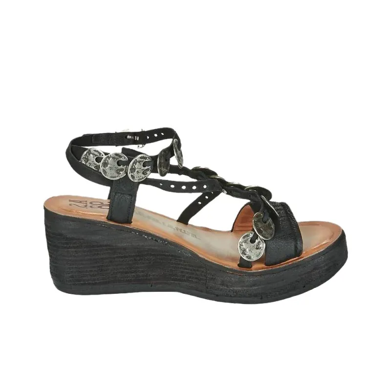 AirStep Noa Roman Sandals Women's Black-1