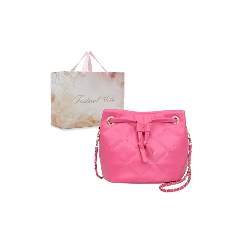 TOUTSEUL YOLO PU Crossbody Bag, Shoulder Bag Women's White/Khaki/Black/Rose Red-14