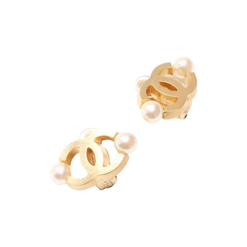 CHANEL 2002 Coco Mark Clip on Earrings-2