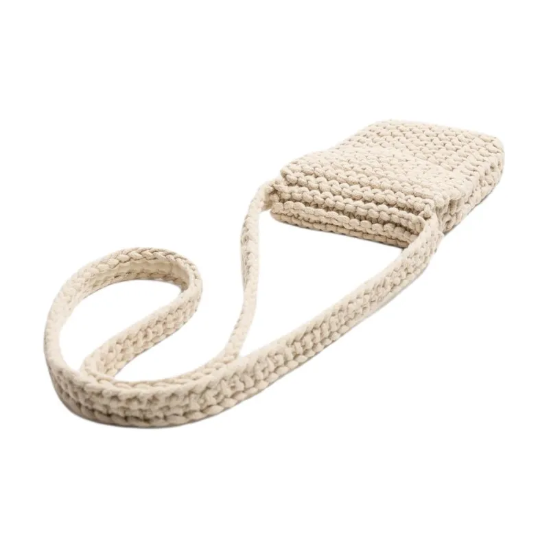 ZARA Cotton Cell Phone Pouch Women's Light Beige Yellow-2