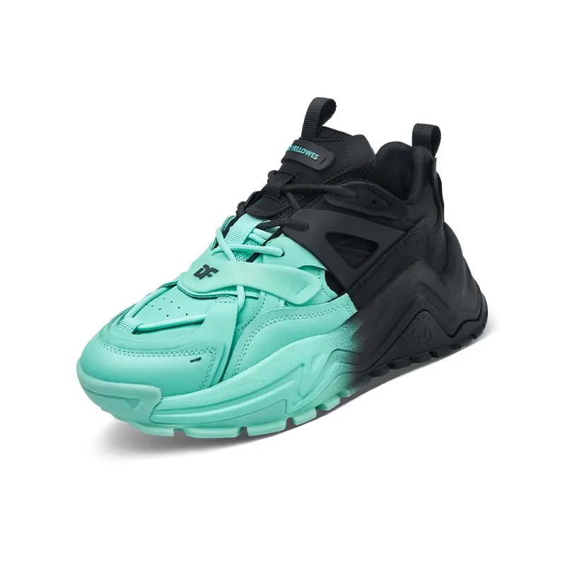 Daisy Fellowes Mango Shoes Low Top Chunky Sneakers Unisex Black Green-2