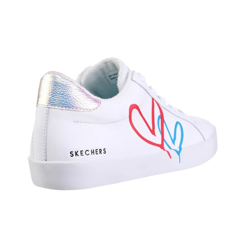 Skechers DIAMOND STARZ Low Top Skateboard Shoes Women's White-3