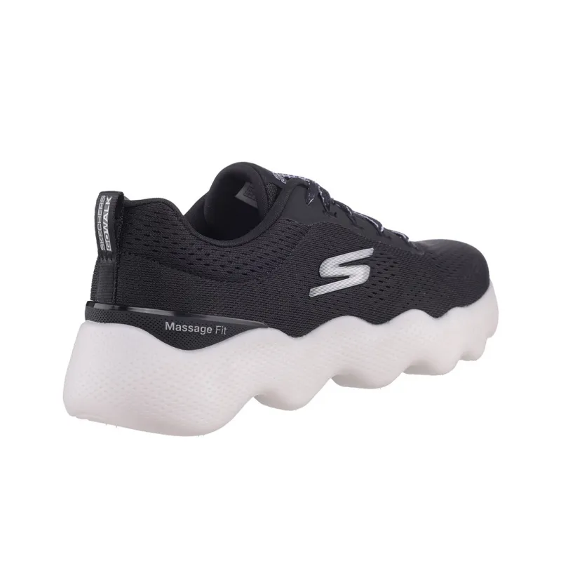 Skechers Go Walk Massage Fit Abrasion Resistant Low Top Casual Shoes Women's Black-2