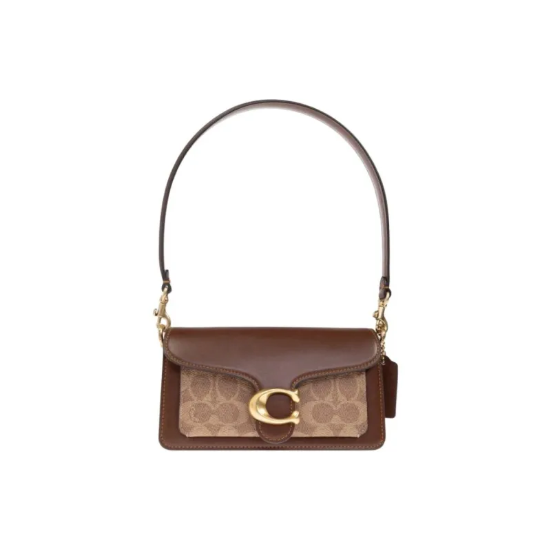 COACH Tabby Cow Leather Shoulder Bag Trumpets Women's Brown-0
