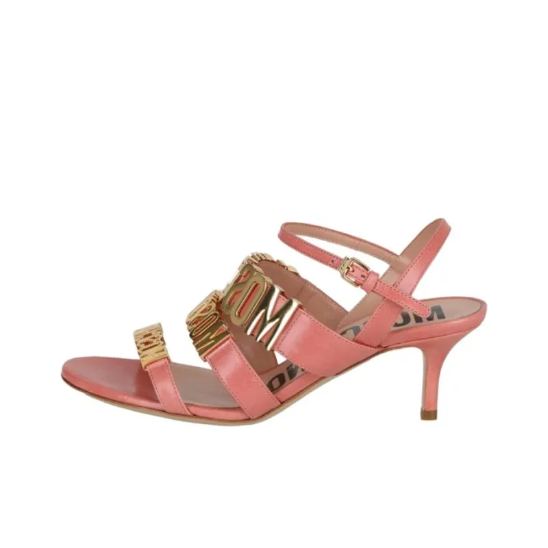 MOSCHINO Degrade One Strap Sandals 5cm Women's Pink-0