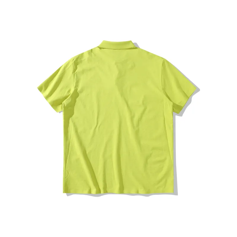 GEWO Jewel Basic Logo Print Seamless Rubber Lapel Short Sleeved Casual Versatile Polo Shirt Unisex-9