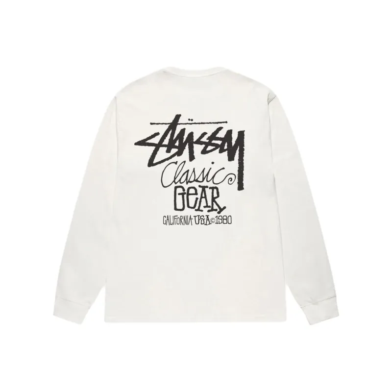 Stussy CLASSIC GEAR LS TEE PIGMENT DYED T Shirt Unisex-0