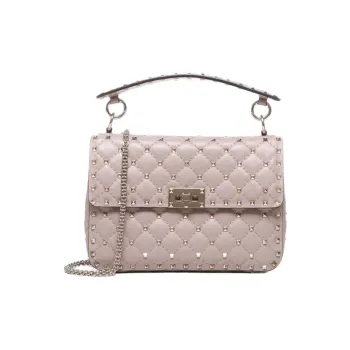 Valentino GARAVANI Sheepskin Handbag Medium Size Women's Nude