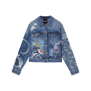 Desigual Denim Jackets Women's Medium Blue Denim