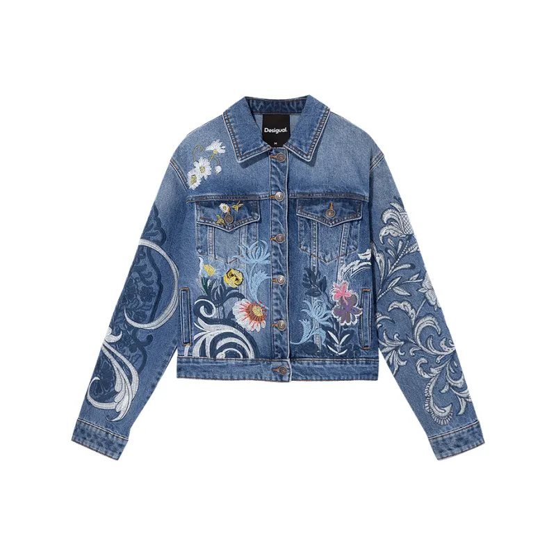 Desigual Denim Jackets Women's Medium Blue Denim-0