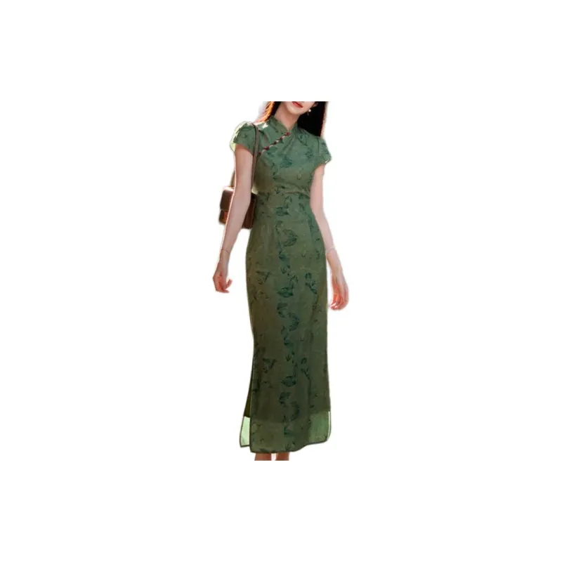 Mu Xiao Xin Cheongsams Women's Green-0