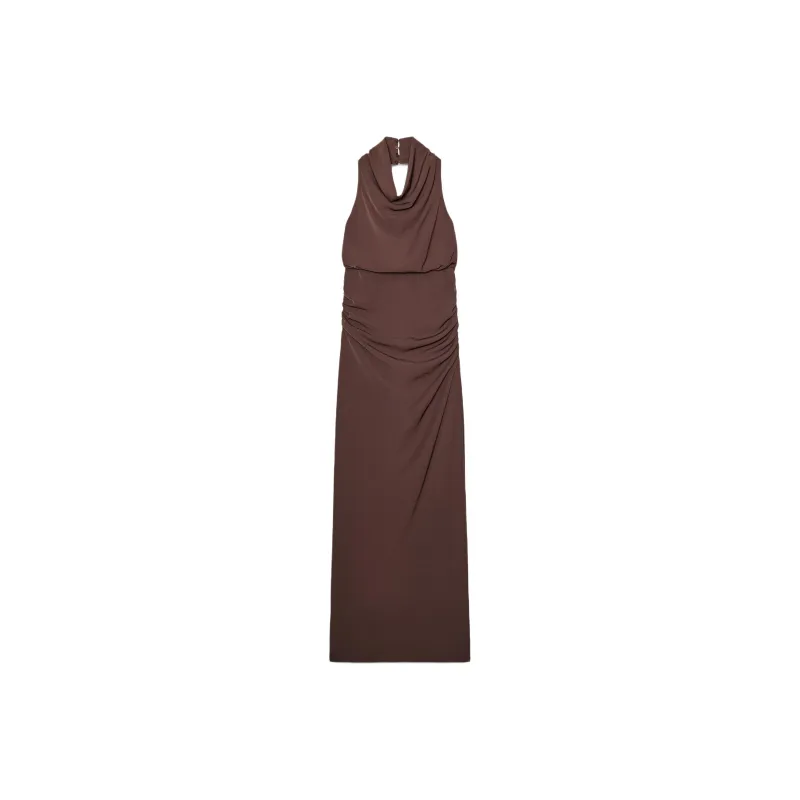 ZARA Sleeveless Dresses Women's Chocolate-0