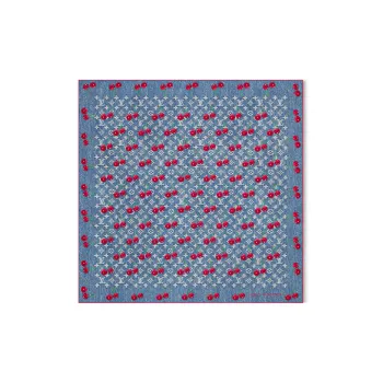 LOUIS VUITTON Silk Scarves Unisex Blue