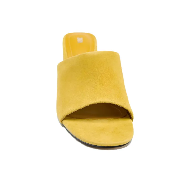 ZARA PU Polyurethane Abrasion Resistant Slide Slippers Women's Mustard-2